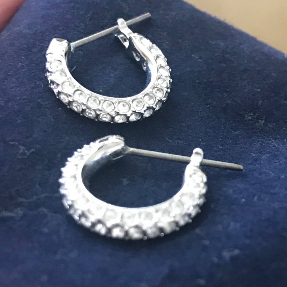 Swarovski mini hoop earrings